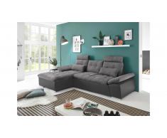 JUSTyou Minnesota Canapé d'angle Gris Anthracite