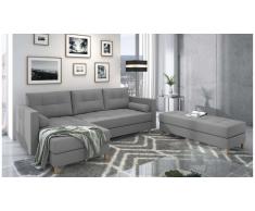 JUSTyou Kaito Canape d'angle Gris Tissu structure