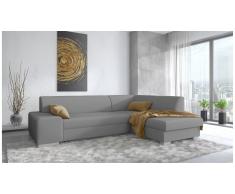 JUSTyou Panaro Canapé d'angle Gris Tissu structure