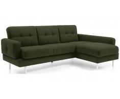 JUSTyou Chayma Canapé d'angle Velours Vert