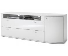 JUSTyou Mirales Meuble TV Blanc brillant | Blanc mat