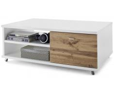 JUSTyou Mirales Table basse Chene Wotan | Blanc mat