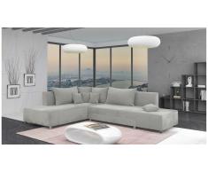 JUSTyou Livia Canapé d'angle Gris Velours