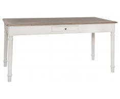 JUSTyou Ravenna Table Peuplier Blanc Marron