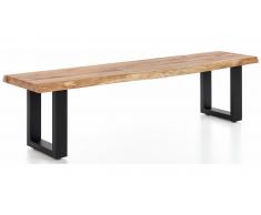 JUSTyou Ritas Banc salle a manger Chene 180x38 Noir