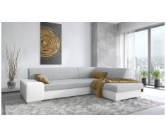 JUSTyou Panaro Canapé d'angle Gris Cuir synthetique