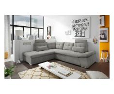 JUSTyou Louisiana Canapé d'angle Gris