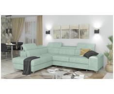 JUSTyou Caio Canapé d'angle Vert Velours