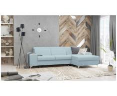 JUSTyou Lino Canapé d'angle Bleu Velours