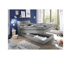 JUSTyou Bismarck I Lit boxspring 120x200 cm Gris