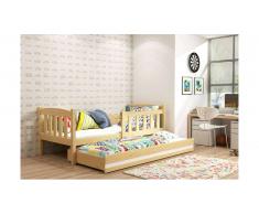 JUSTyou Frank+lit supplémentaire Lit Pin Blanc