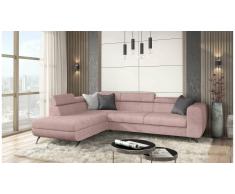 JUSTyou Corina Canapé d'angle Rose Velours
