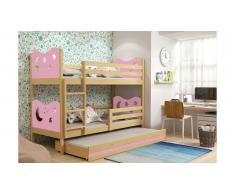 JUSTyou Ola+lit supplémentaire Lit Pin Rose