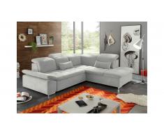 JUSTyou Carson City Canapé d'angle Argent