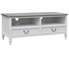 JUSTyou Ravenna Meuble TV Peuplier Blanc Marron