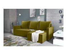 JUSTyou Tanita Canape d'angle Jaune Velours