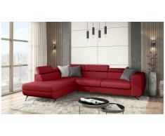 JUSTyou Corina Canapé d'angle Rouge Cuir synthétique