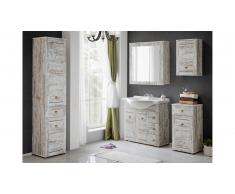 JUSTyou Dions Ensemble de salle de bain Pinie Blanc