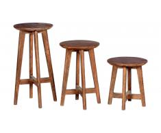 JUSTyou Nadin Table d'appoint 3-Set Sheesham