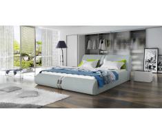 JUSTyou Maipo Lit rembourré Gris 160x200
