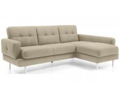 JUSTyou Chayma Canapé d'angle Velours Beige