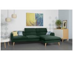 JUSTyou Nuno Canapé d'angle Vert Velours
