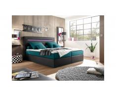 JUSTyou Concord Lit boxspring 160x200 Noir Turquoise