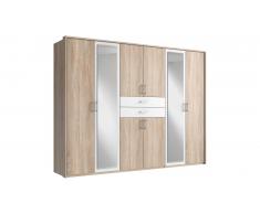 JUSTyou Cartaxo Armoire a portes battantes Chene Blanc