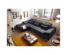 JUSTyou Oregon Canapé d'angle Anthracite