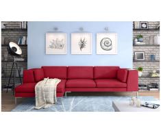 JUSTyou Remi Canapé d'angle Rouge Gauche