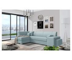 JUSTyou Idella Canapé Velours Bleu