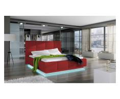 JUSTyou ASTI Lit rembourré Cuir éco 210x224x105 Rouge
