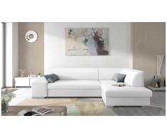 JUSTyou Piave Canapé d'angle Blanc Cuir synthetique