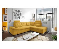 JUSTyou Arkansas Canapé d'angle Jaune