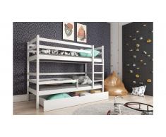 JUSTyou Nodi Lit superposé Blanc 80x185 cm