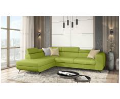 JUSTyou Corina Canapé d'angle Vert Cuir synthétique