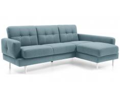 JUSTyou Chayma Canapé d'angle Bleu