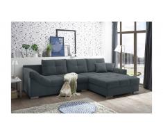 JUSTyou Oklahoma Canapé d'angle Anthracite