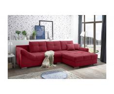 JUSTyou Maine Canapé d'angle Rouge