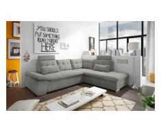 JUSTyou Arkansas Canapé d'angle Gris