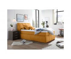 JUSTyou Pierre Lit boxspring Velours 160x200 cm Orange