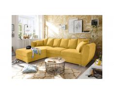 JUSTyou Harrisburg Canapé d'angle Jaune