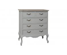 JUSTyou Catania Commode Peuplier Gris Marron