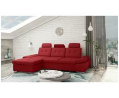 JUSTyou Carlota Canapé d'angle Rouge Cuir synthétique