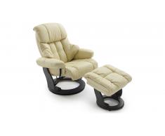 JUSTyou Carnegie Fauteuil Crème Noir