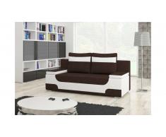 JUSTyou Area Canapé lit sofa 95x200x73 Blanc Brun
