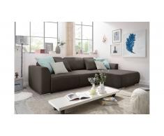 JUSTyou Iowa Canapé d'angle Marron