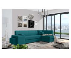 JUSTyou Idella Canapé Velours Turquoise