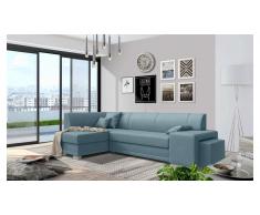 JUSTyou Idella Canapé Velours Bleu