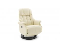 JUSTyou Carnegie L Fauteuil Crème Noir